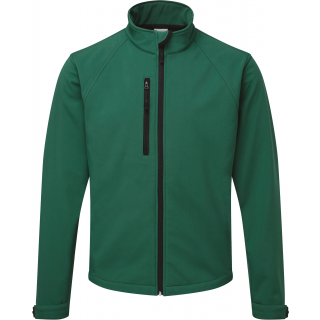 Veste softshell homme RU140M - Bottle Green personnalisable - Vue de face