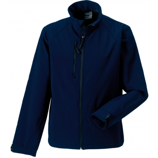 Veste softshell homme RU140M - French Navy personnalisable - Vue de face