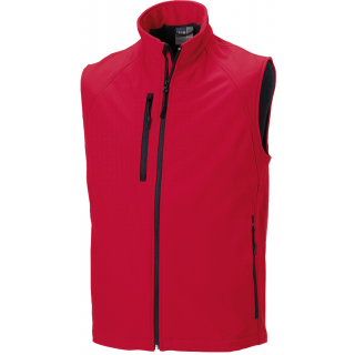 Bodywarmer softshell homme RU141M - Classic Red personnalisable - Vue de face