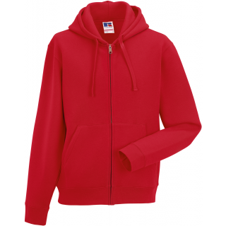 Sweat-shirt zippé capuche Authentic homme RU266M - Classic Red personnalisable - Vue de face