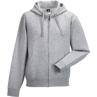 Sweat-shirt zippé capuche Authentic homme RU266M - Light Oxford personnalisable - Vue de face