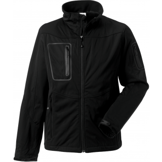 VESTE HOMME Sportshell 5000 RU520M - Black personnalisable - Vue de face