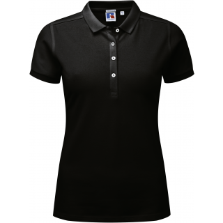 Polo Stretch Femme RU566F - Black personnalisable - Vue de face