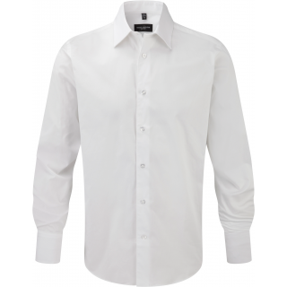 Chemise fittée homme manches longues RU946M - White personnalisable - Vue de face