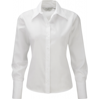 Chemise femme manches longues Non Iron RU956F - White personnalisable - Vue de face