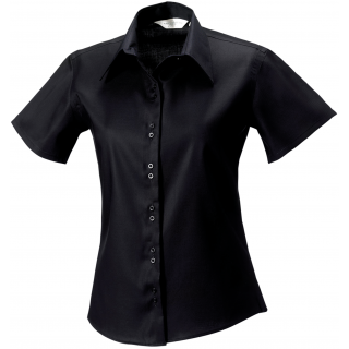 Chemise femme manches courtes Non Iron RU957F - Black personnalisable - Vue de face
