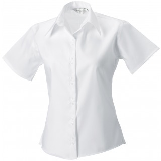 Chemise femme manches courtes Non Iron RU957F - White personnalisable - Vue de face