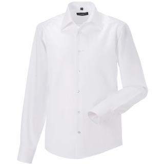 Chemise homme manches longues Non Iron - moderne RU958M - White personnalisable - Vue de face
