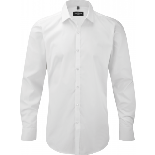 Chemise homme manches longues Ultimate stretch RU960M - White personnalisable - Vue de face