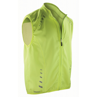 Gilet de cyclisme Crosslite S259X - Neon Lime personnalisable - Vue de face