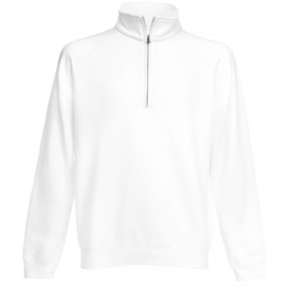 Sweat-shirt col zippé Premium (62-032-0) SC165 - White personnalisable - Vue de face