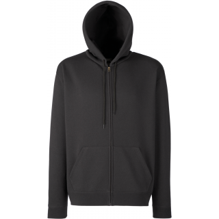 Sweat-shirt homme zippé capuche Premium (62-034-0) SC361C - Charcoal personnalisable - Vue de face