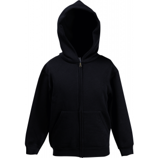 Sweat-shirt enfant zippé capuche Classic (62-045-0) SC62045 - Black personnalisable - Vue de face