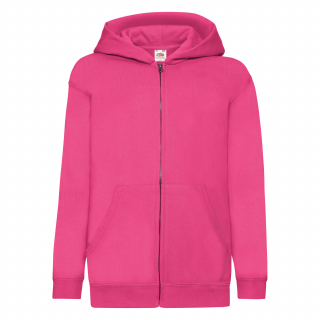 Sweat-shirt enfant zippé capuche Classic (62-045-0) SC62045 - Fuchsia personnalisable - Vue de face