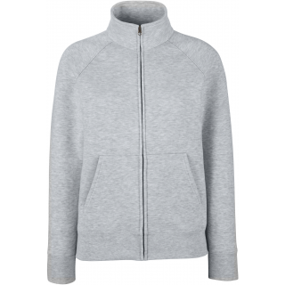 Veste femme molleton zippée Premium (62-116-0) SC62116 - Heather Grey personnalisable - Vue de face