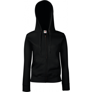 Sweat-shirt femme zippé capuche Premium (62-118-0) SC62118 - Black personnalisable - Vue de face