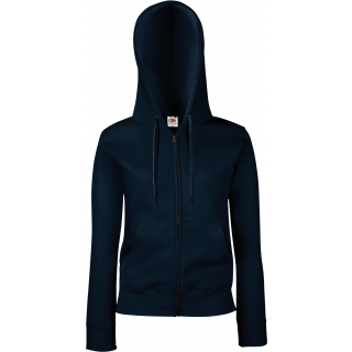 Sweat-shirt femme zippé capuche Premium (62-118-0) SC62118 - Deep Navy personnalisable - Vue de face