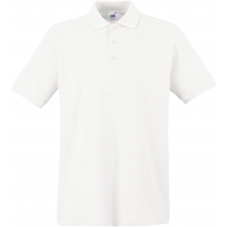 Polo Premium (63-218-0) SC63218 - White personnalisable - Vue de face
