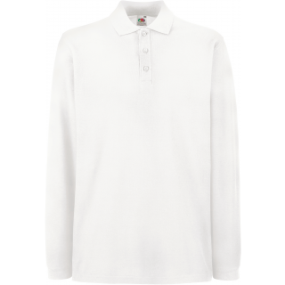Polo manches longues Premium (63-310-0) SC63310 - White personnalisable - Vue de face