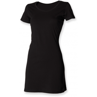 Robe t-shirt SK257 - Black personnalisable - Vue de face