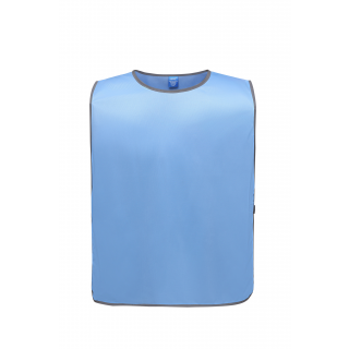 Chasuble à bordure réfléchissante YHVJ259 - Sky Blue personnalisable - Vue de face