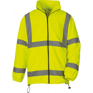 Veste polaire haute visibilité YHVK08 - Hi Vis Yellow personnalisable - Vue de face