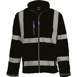 Veste softshell haute visibilité YHVK09 - Black personnalisable - Vue de face