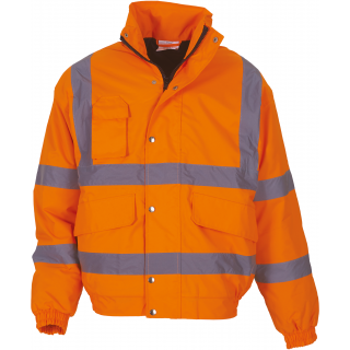 Blouson haute visibilité YHVP211 - Hi Vis Orange personnalisable - Vue de face