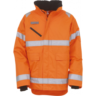 Veste haute visibilité "Fontaine Storm" YHVP309 - Hi Vis Orange personnalisable - Vue de face
