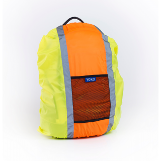 Housse de protection imperméable pour sac à dos YHVW068 - Yellow / Orange personnalisable - Vue de face