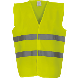 Gilet à 2 bandes haute visibilité YHVW102 - Hi Vis Yellow personnalisable - Vue de face