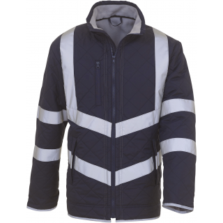 Veste haute visibilité "Kensington" YHVW706 - Navy personnalisable - Vue de face