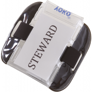 Brassards d'identité YID03 - Black personnalisable - Vue de face