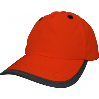 Casquette de protection 5 panneaux YTFC100 - Orange personnalisable - Vue de face