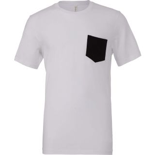T-shirt homme manches courtes avec poche BE3021 - White / Black