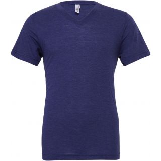 T-shirt homme triblend col V BE3415 - Navy Triblend