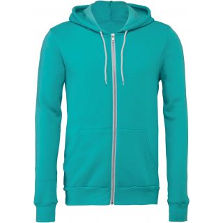 Sweat-shirt zippé capuche unisexe BE3739 - Teal