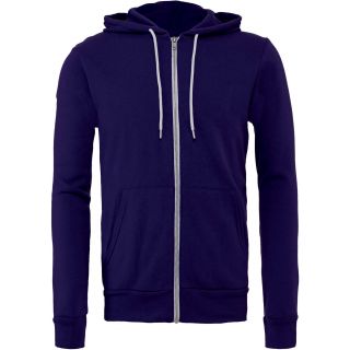 Sweat-shirt zippé capuche unisexe BE3739 - Team Purple