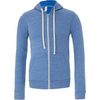 Sweat-shirt capuche zippé triblend unisexe BE3909 - Blue Triblend