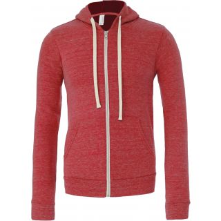 Sweat-shirt capuche zippé triblend unisexe BE3909 - Dark Red Triblend