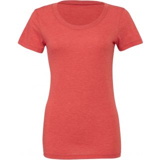 T-shirt femme triblend col rond BE8413 - Red Triblend