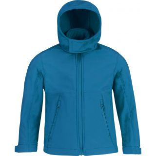 Veste softshell enfant capuche JK969 - Azure