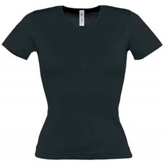 T-shirt femme col V Watch Women B&C - Black