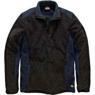 Micropolaire col zippé two tone DJW7011 - Navy / Black