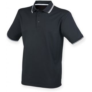 Polo Cool Plus avec liseré H482 - Black / White