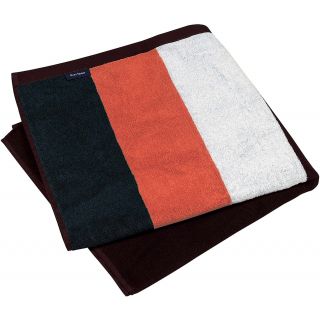 Drap de plage rayé K121 - Black / Orange / White / Chocolate