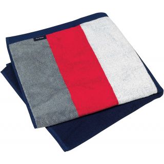 Drap de plage rayé K121 - Grey / Red / White / Navy