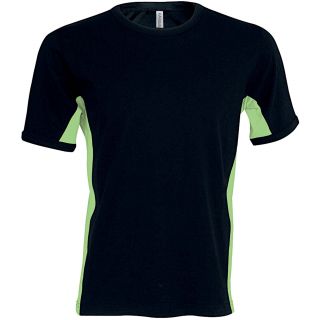 T-shirt bicolore manches courtes Tiger K340 - Black / Lime