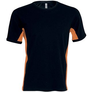 T-shirt bicolore manches courtes Tiger K340 - Black / Orange