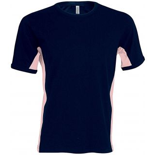 T-shirt bicolore manches courtes Tiger K340 - Navy / Pink